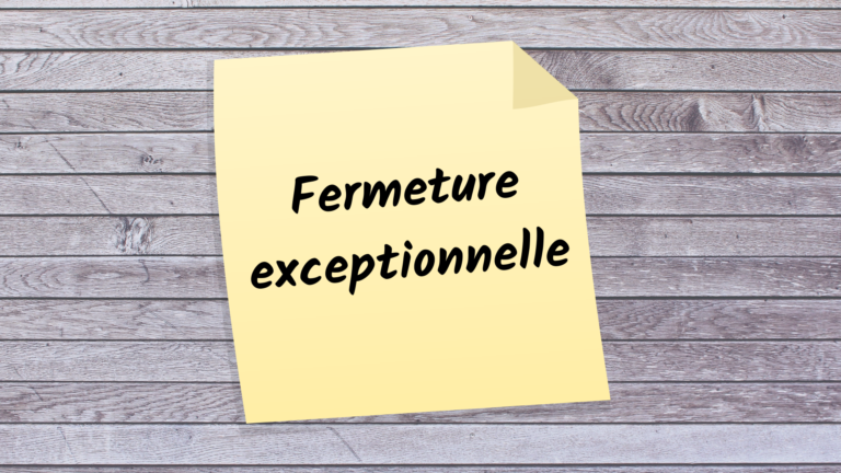 Fermeture exceptionnelle du CDE lundi 2 septembre.