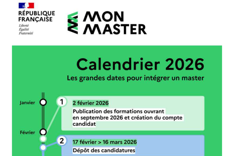 Candidatez sur Mon Master jusqu&rsquo;au 16 mars 2026 !